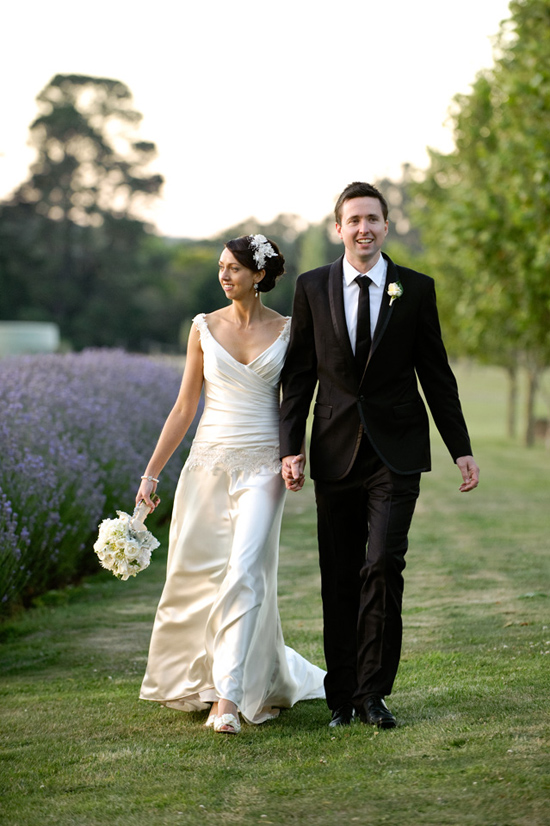 Vanessa and Rich's Daylesford Lavender Farm Wedding Polka Dot Bride