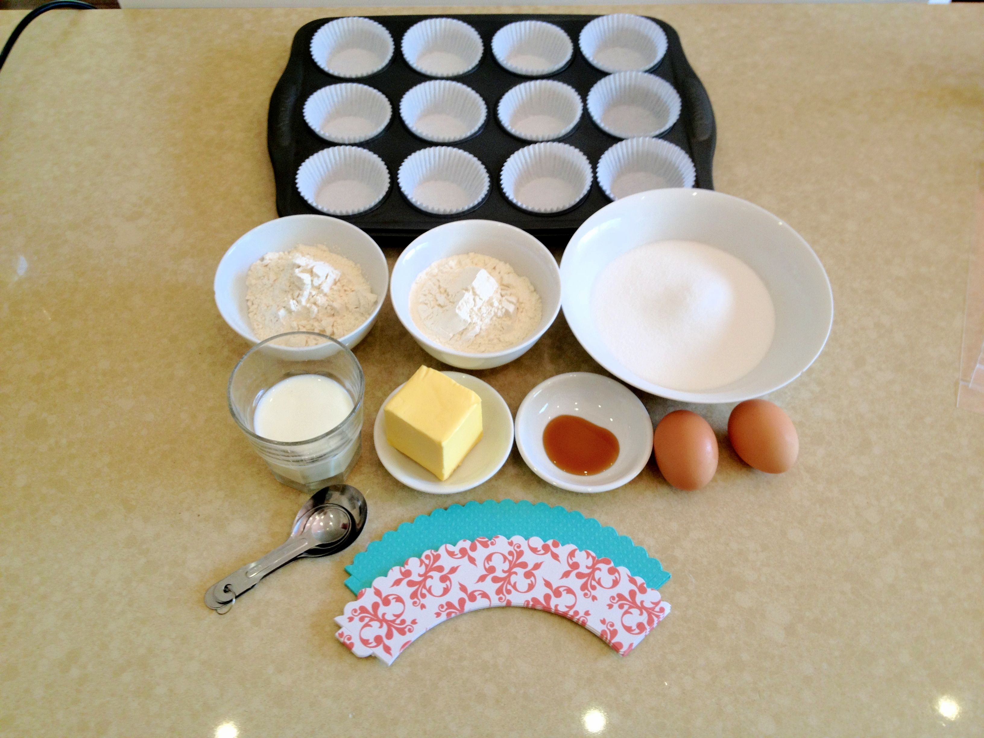 Cupcake Ingredients Image Polka Dot Bride