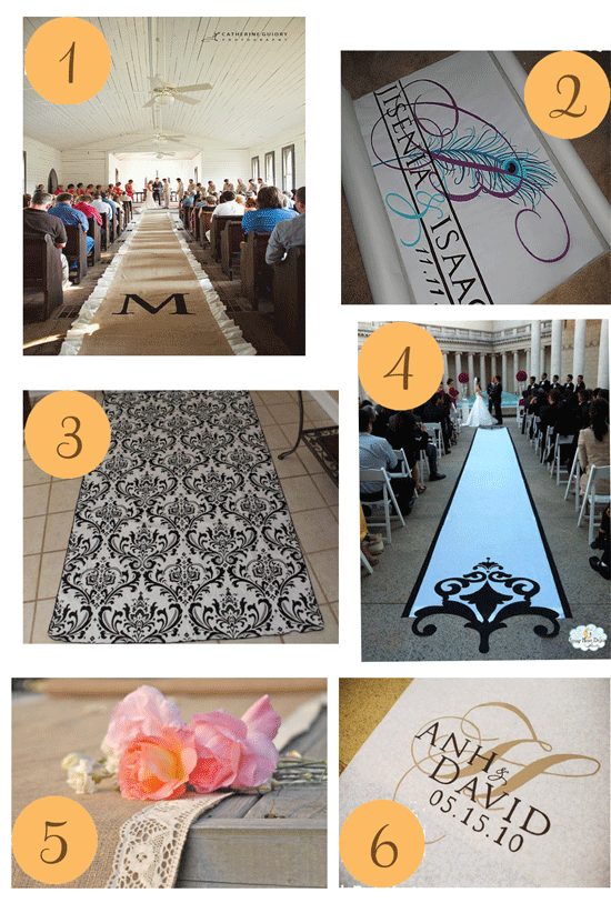 Etsy Roundup Ceremony Aisle Runners Polka Dot Bride