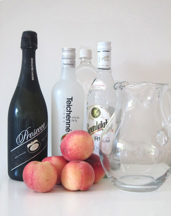 white peach sangria Polka Dot Bride