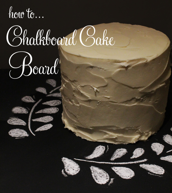 DIY Rustic Chalkboard Cake Board Tutorial Polka Dot Bride