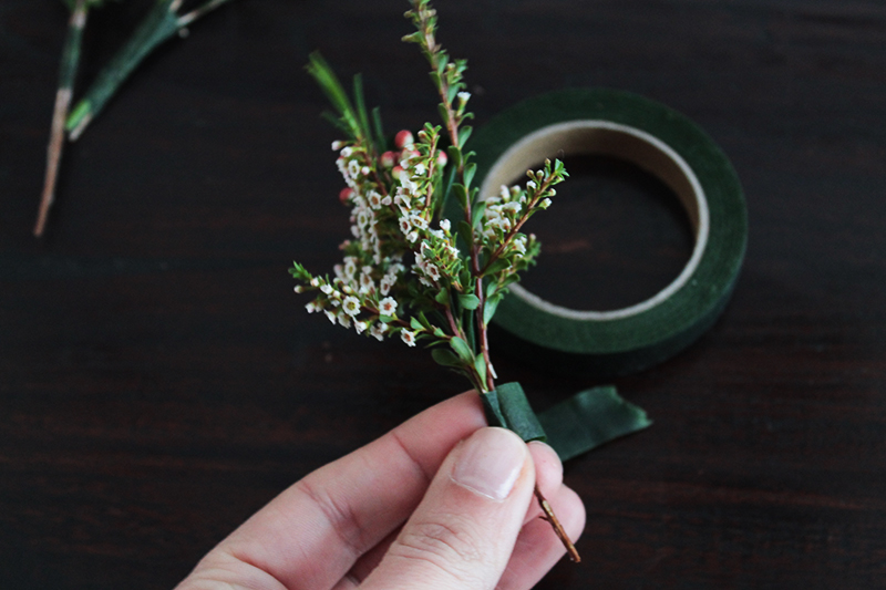 DIY Floral Head Wreath Polka Dot Bride
