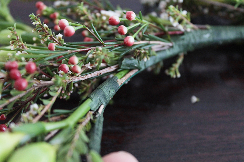 DIY Floral Head Wreath Polka Dot Bride