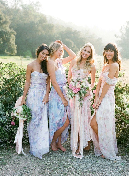 Floral Bridesmaid Gowns From PPS Couture Polka Dot Bride