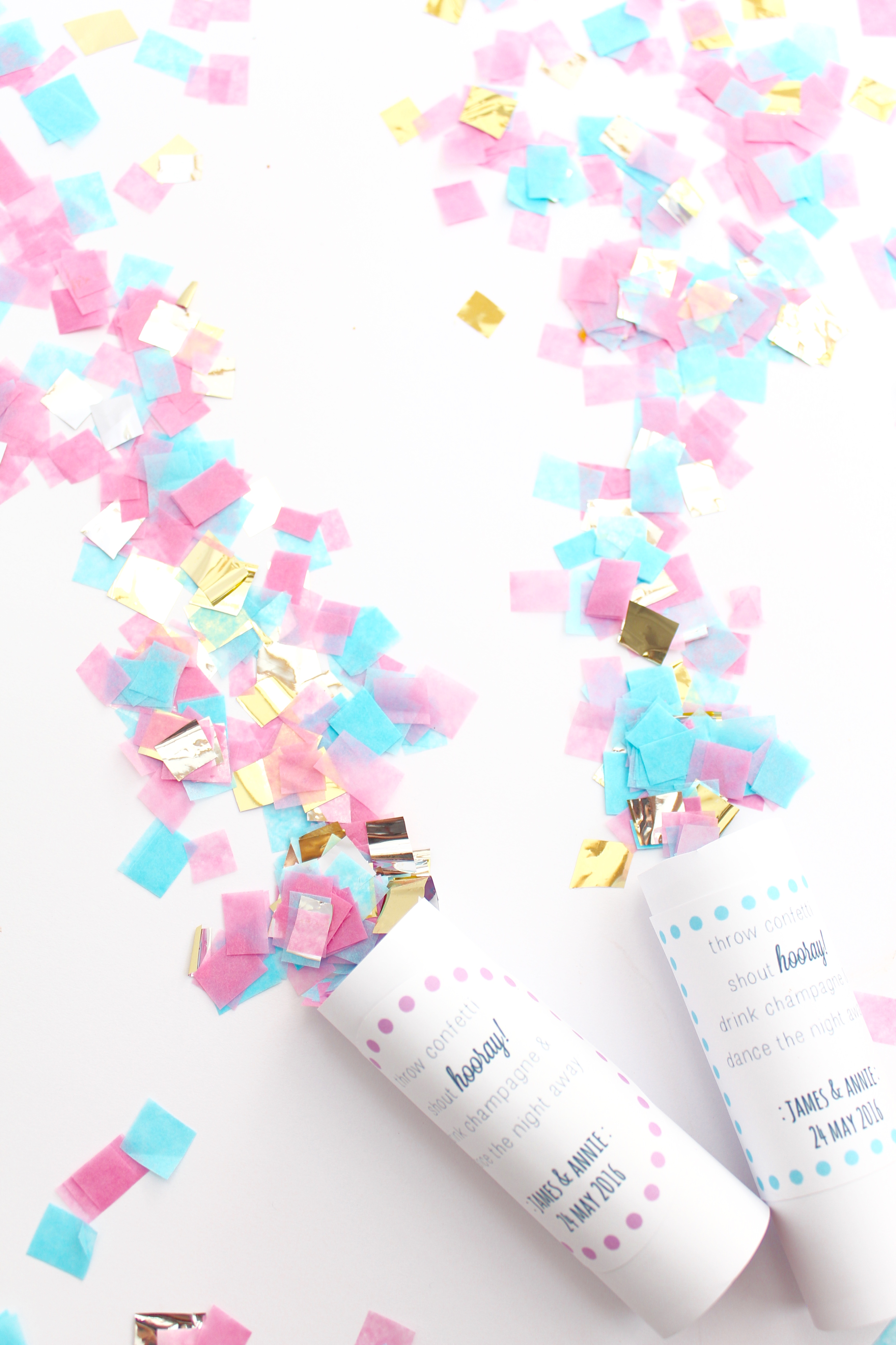 Pastel Confetti Thrower Tutorial Polka Dot Bride