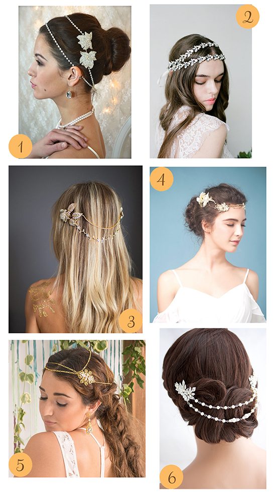 Etsy Roundup Bridal Hair Chains Polka Dot Bride