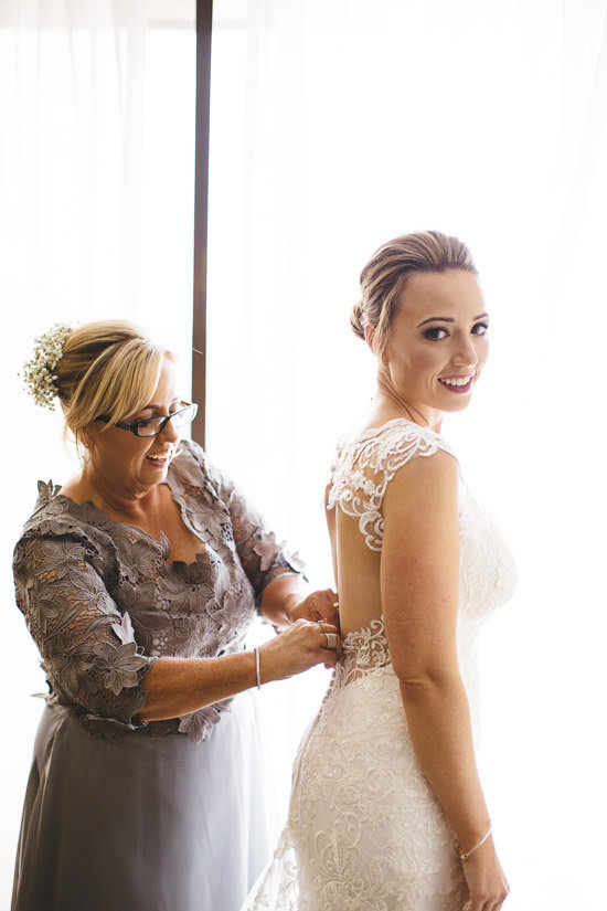 Intimate Fort Denison Wedding Polka Dot Bride