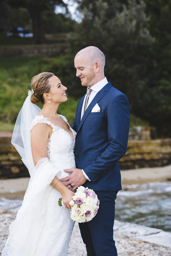 Intimate Fort Denison Wedding Polka Dot Bride