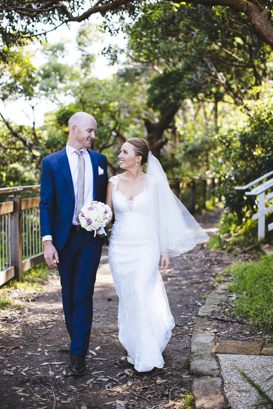 Intimate Fort Denison Wedding Polka Dot Bride