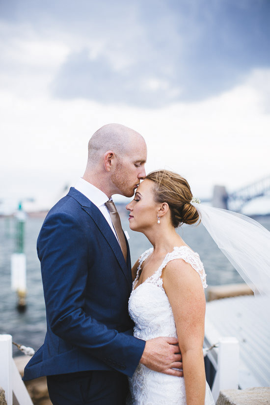 Intimate Fort Denison Wedding Polka Dot Bride