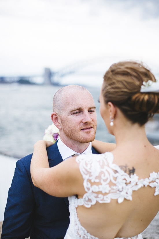 Intimate Fort Denison Wedding Polka Dot Bride