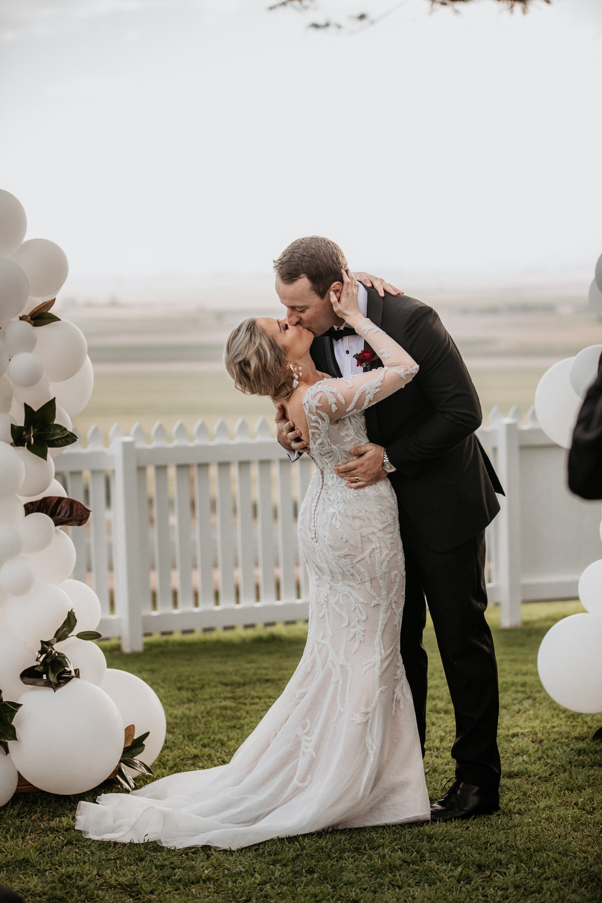 romantic first kiss photo Image Polka Dot Bride