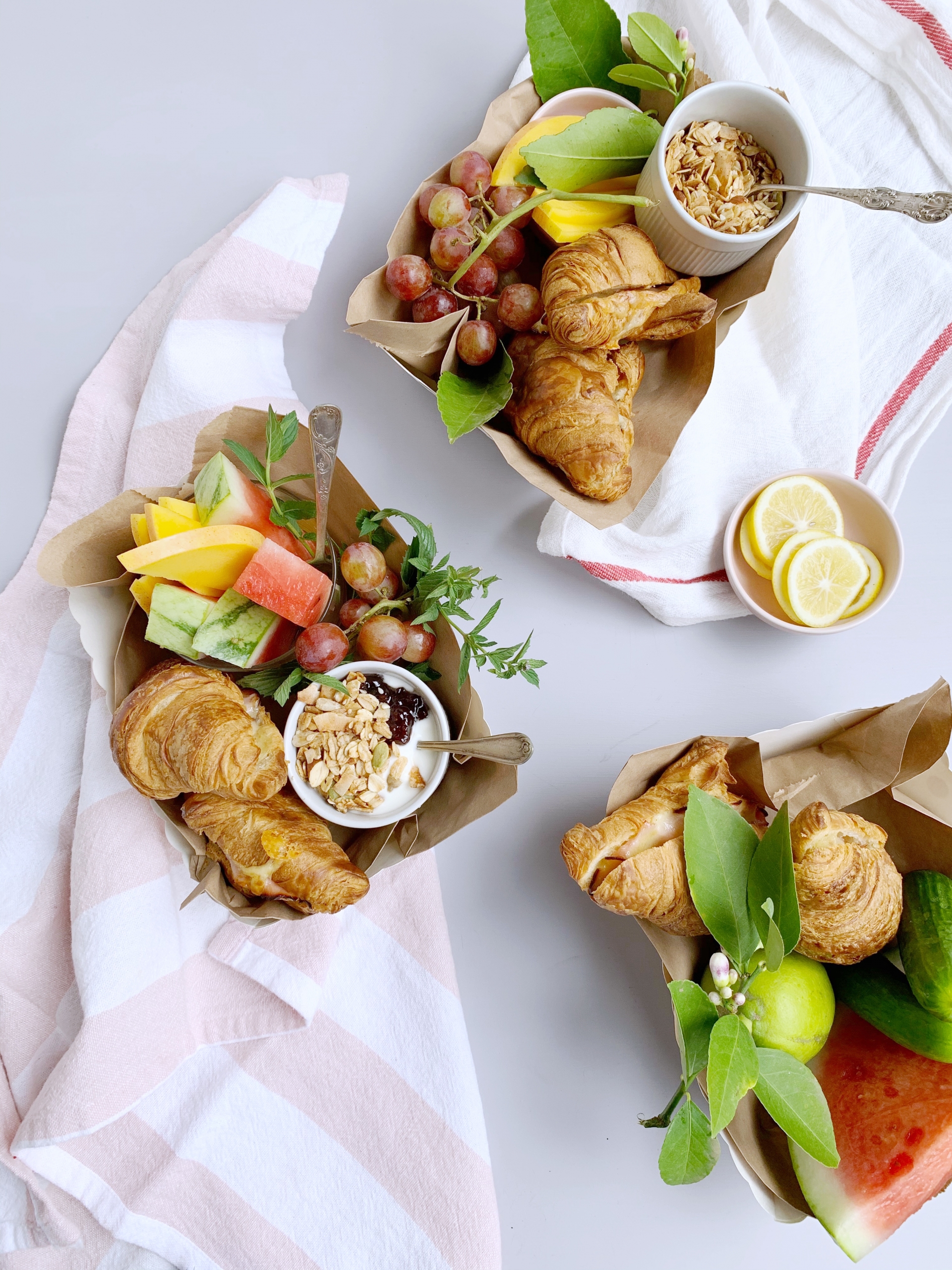 Breakfast Brunch Basket DIY Tutorial Polka Dot Bride