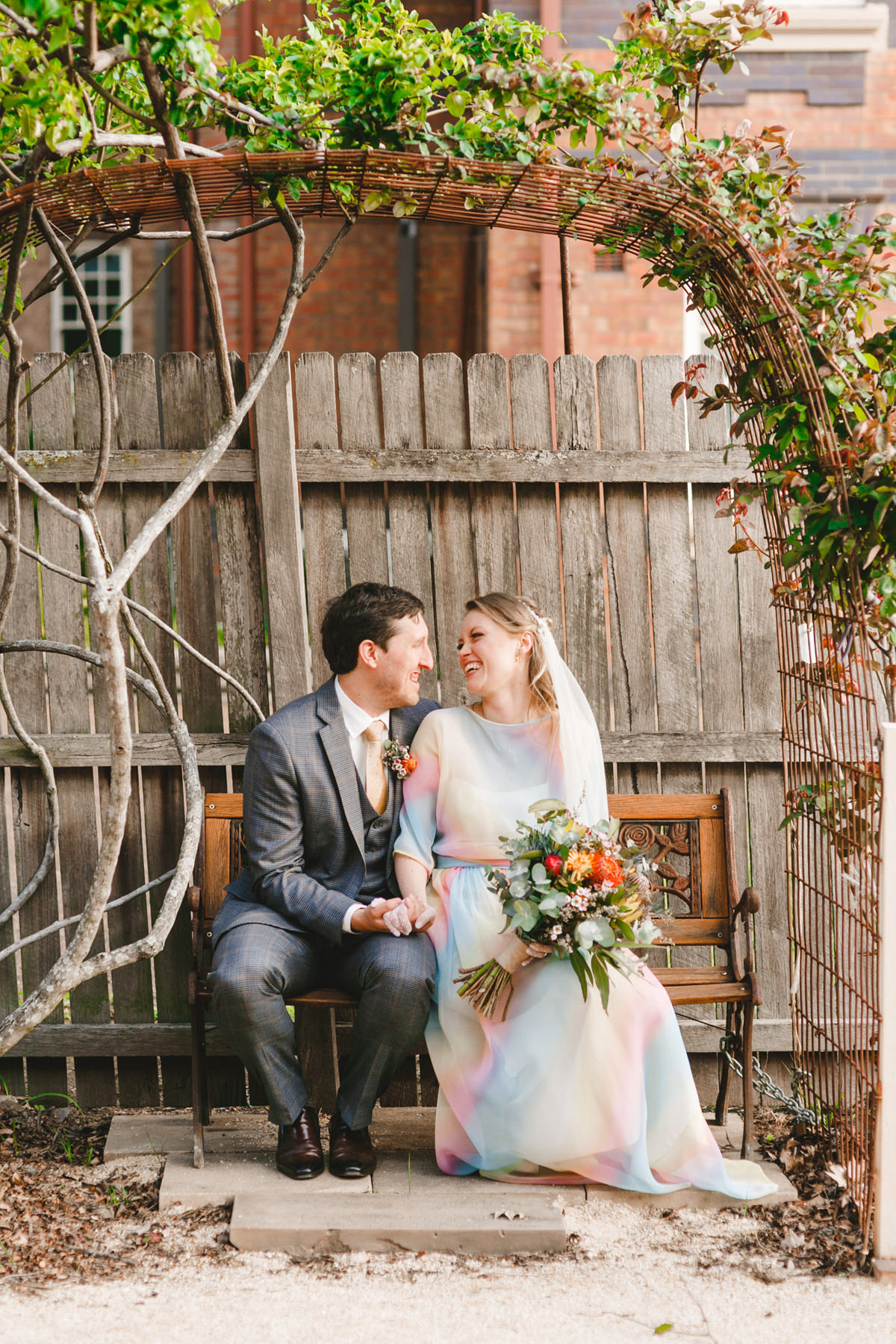 236149 Handmade Rainbow Garden Wedding Photographed by Bec Essery
