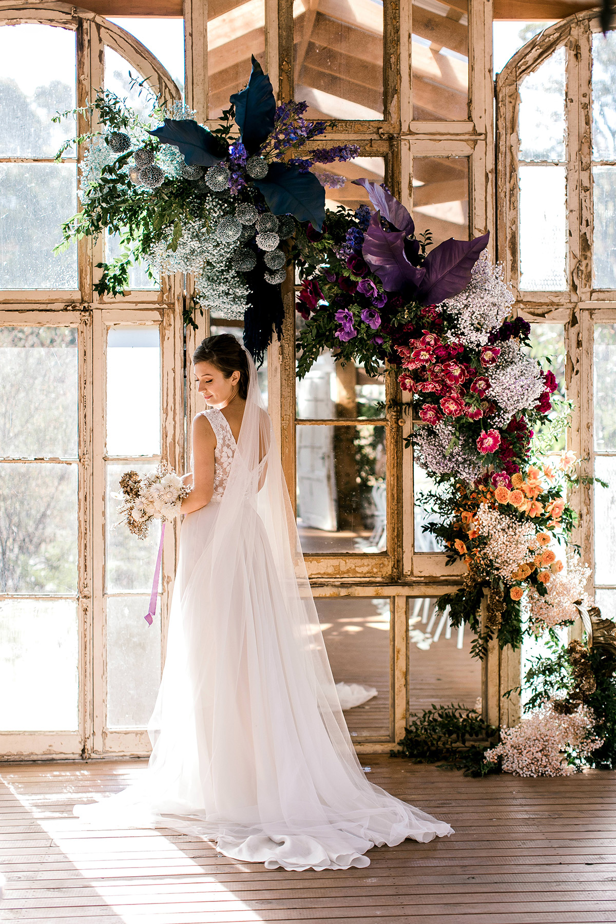 Romantic Rainbow Wedding Inspiration Polka Dot Bride