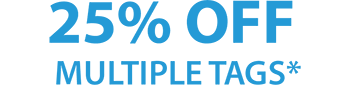 25% off Multiple Tags