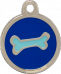 Bone Two Tone Blue Pet Tag
