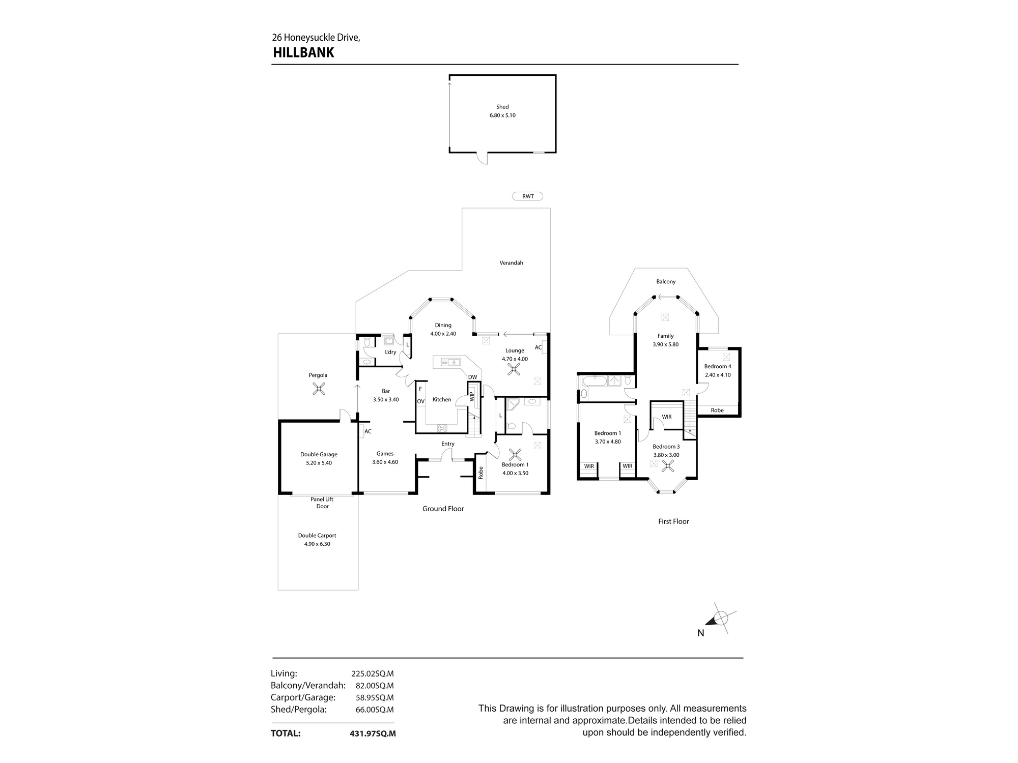26 Honeysuckle Drive, HILLBANK, SA 5112 House for Sale