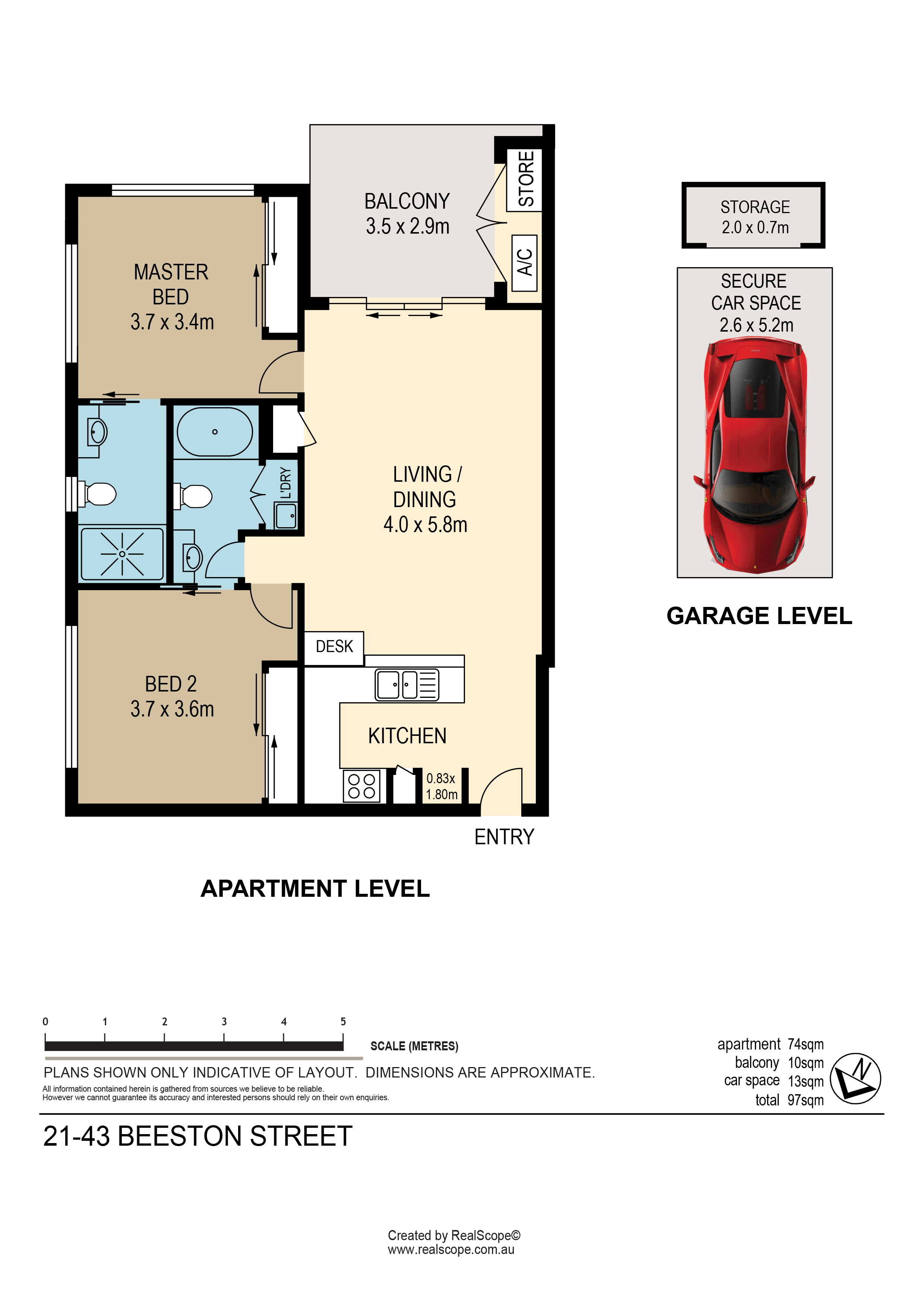 21/43 Beeston Street, TENERIFFE, QLD 4005 Apartment for Sale
