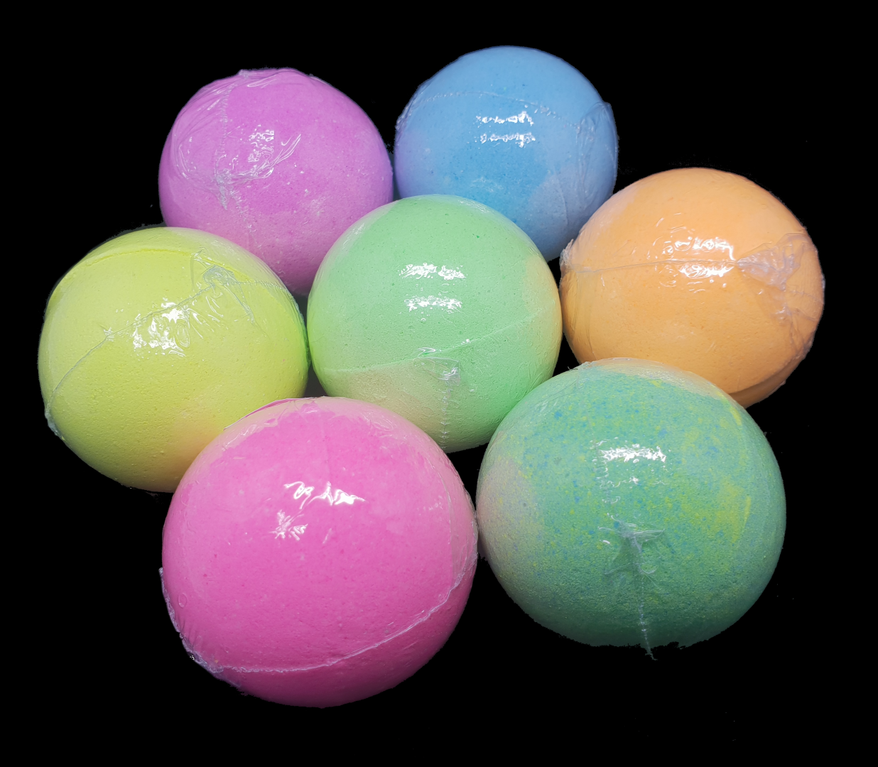 Mini Bath Bomb (50g) Pomegranate Champagne Cocktail Pink Flame