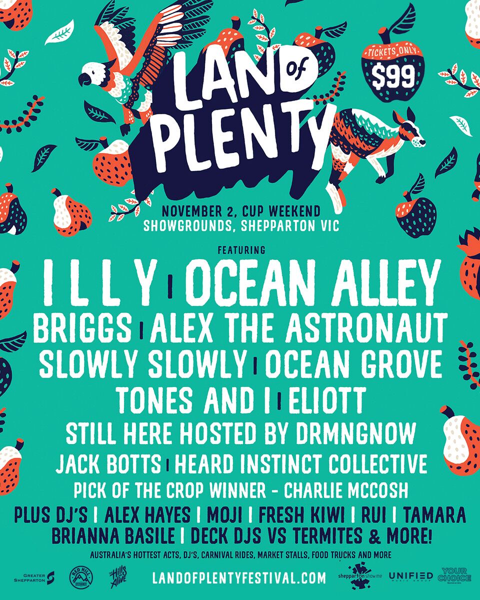 Buy LAND OF PLENTY 2019 tickets, VIC 2019 Moshtix
