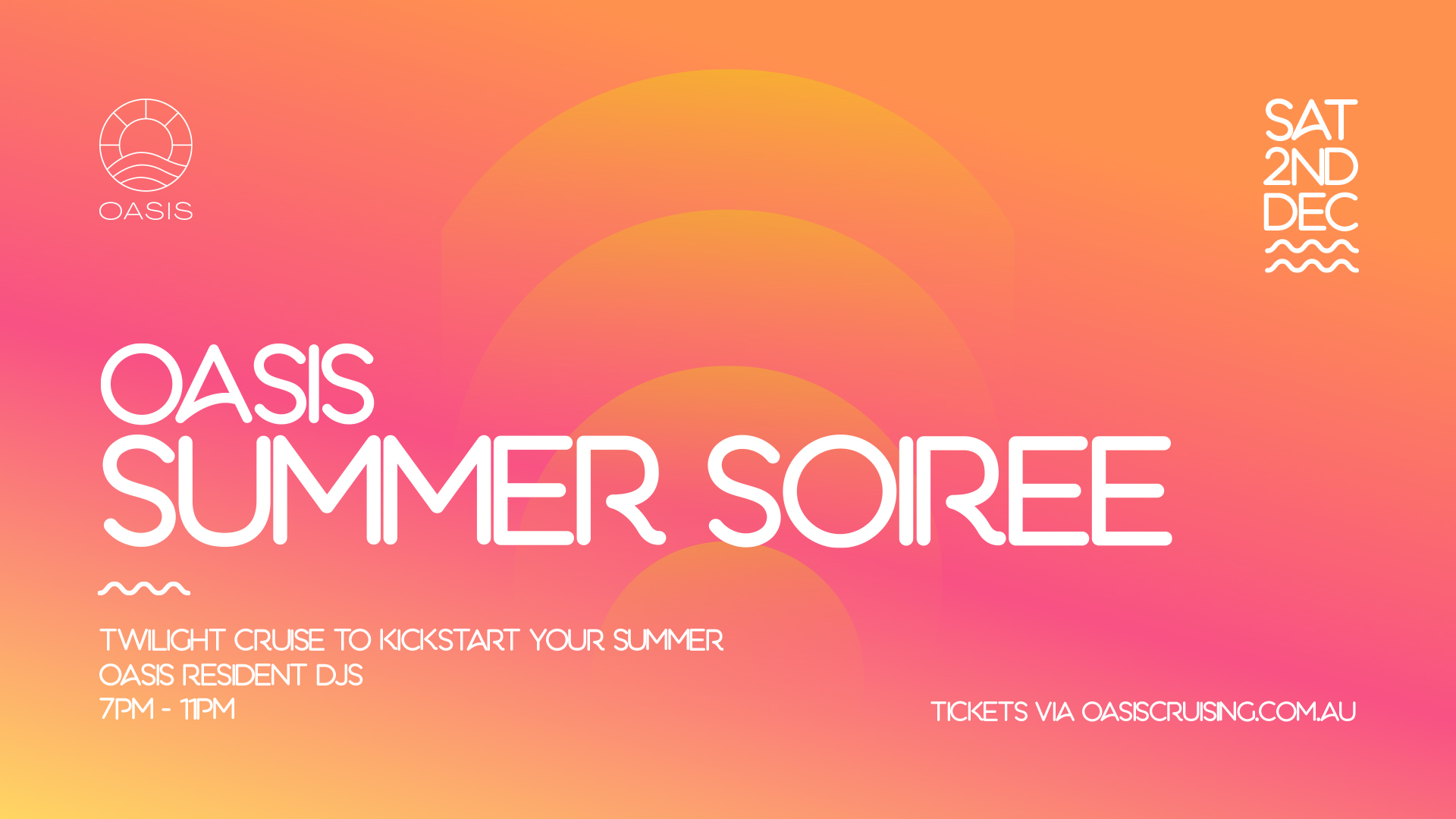 Buy OASIS SUMMER SOIREE Saturday 2nd December City Botanic Gardens