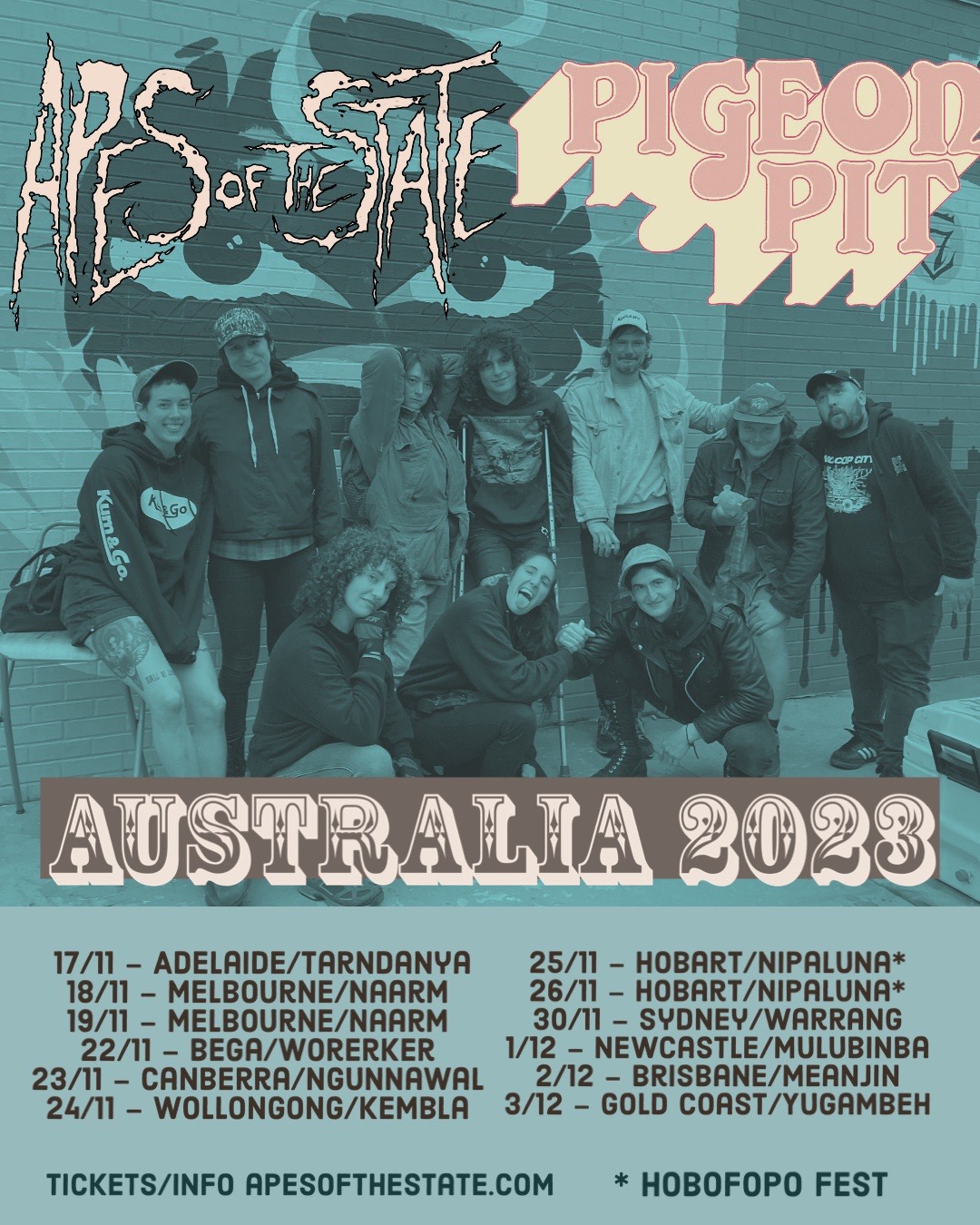 Buy APES OF THE STATE & PIGEON PIT Australia Tour 2023 tickets, SA