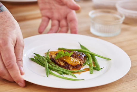 No chickens or ducks were slaughtered to make this meat Duck lorange
