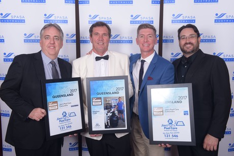 Franchise business takes out three SPASA Queensland awards of excellence Jims pool care winner 2017 spasaqld377