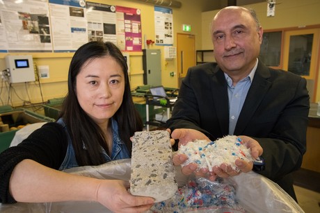 Durable concrete produced from dialysis waste Deakin concrete lab 1. credit donna squire