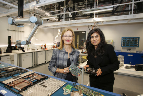 World-first waste microfactory launched at UNSW 4 ministeruptonveenasahajwalla4