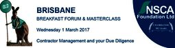 Contractor Management and Your Due Diligence: Brisbane Breakfast Forum & Masterclass Edm header 1024x280