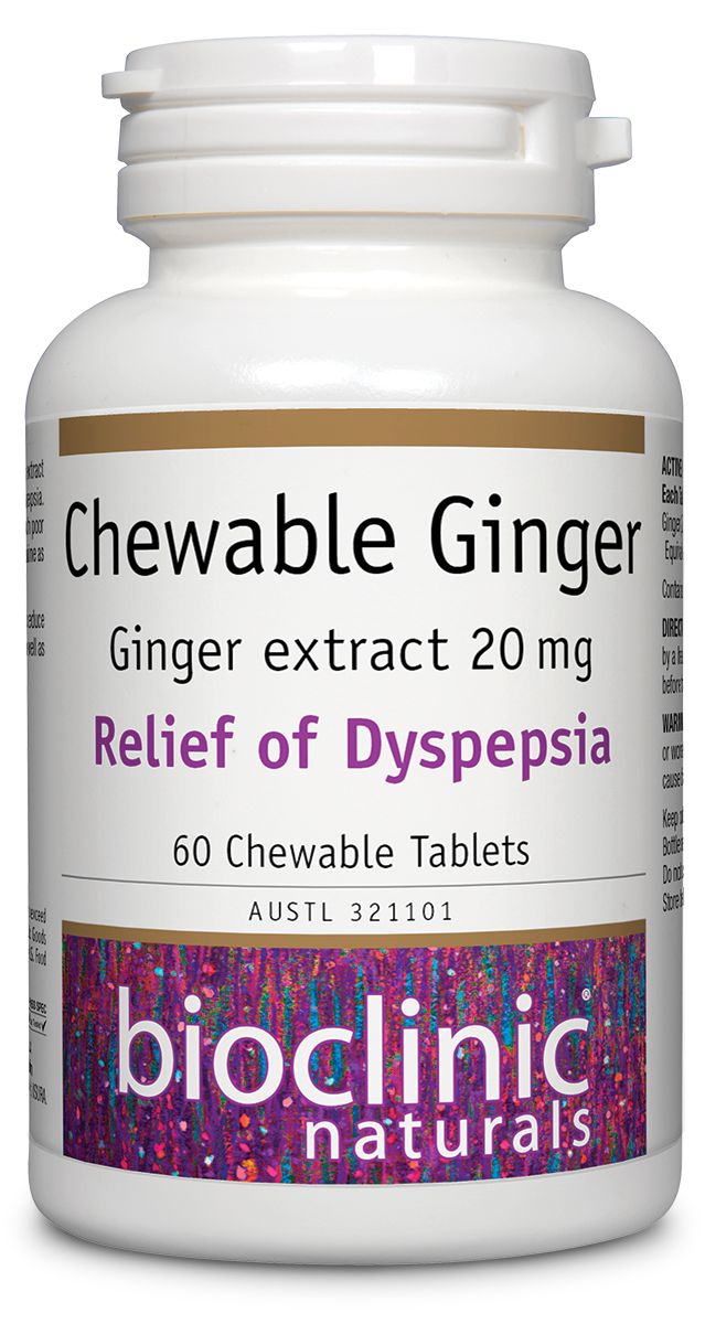ARIYA HEALTH Bioclinic Chewable Ginger Overview Chewable Ginger