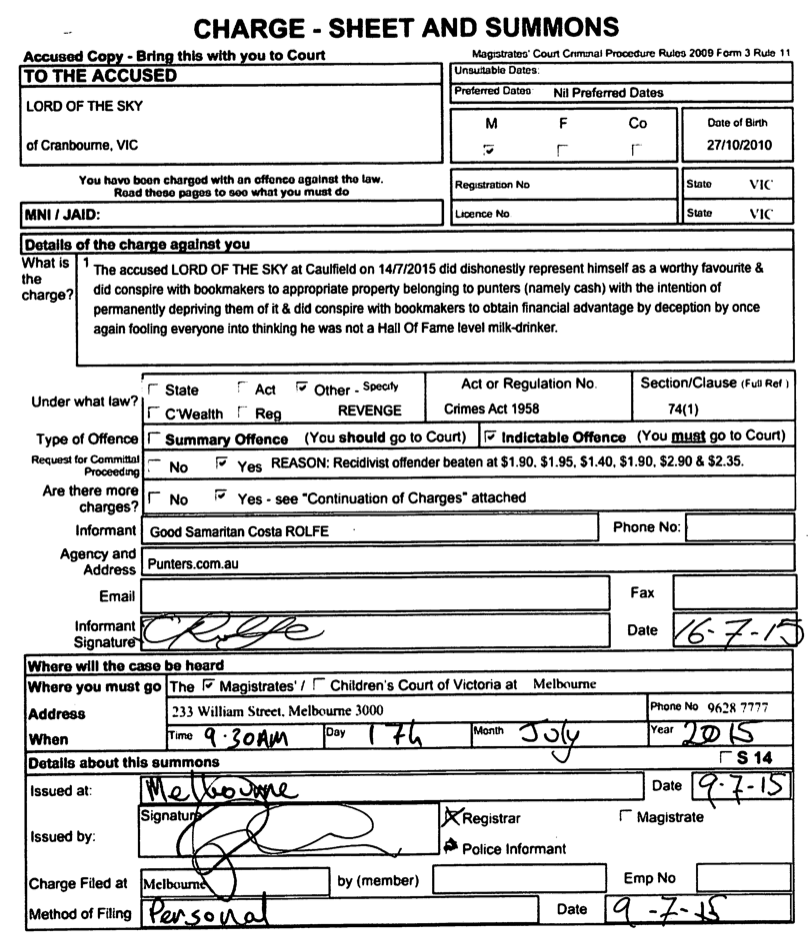 lord of the sky formally charged by police police rap sheet