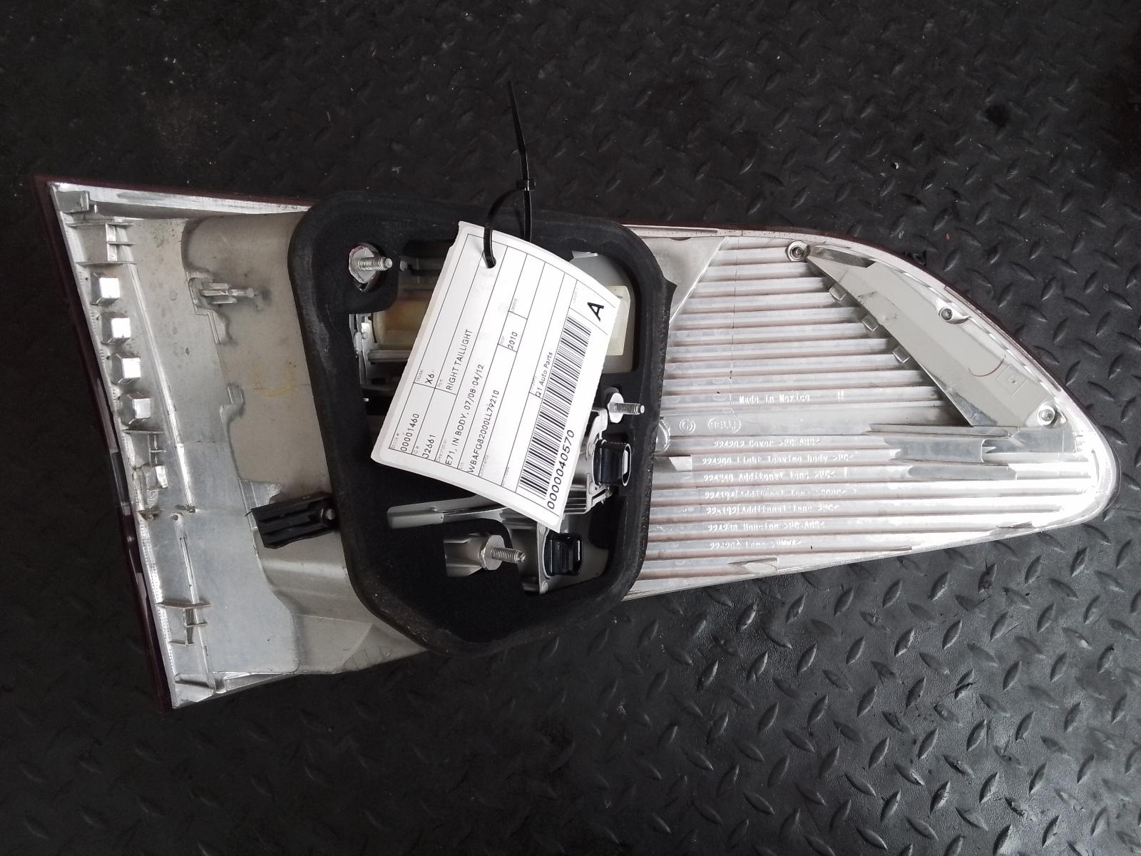 View Auto part Right Taillight Bmw X6 2010