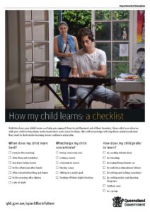 How my child learns - a checklist