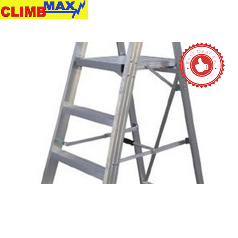 ClimbMax 3 Steps Aluminium Platform Ladder Fold 150Kg Load Australian