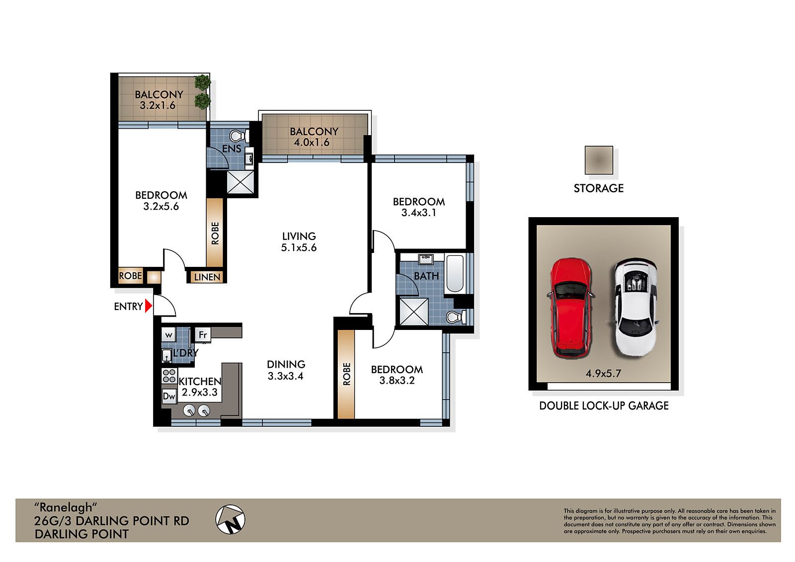 26G/3 Darling Point Road, Darling Point NSW 2027 Apartment Sold