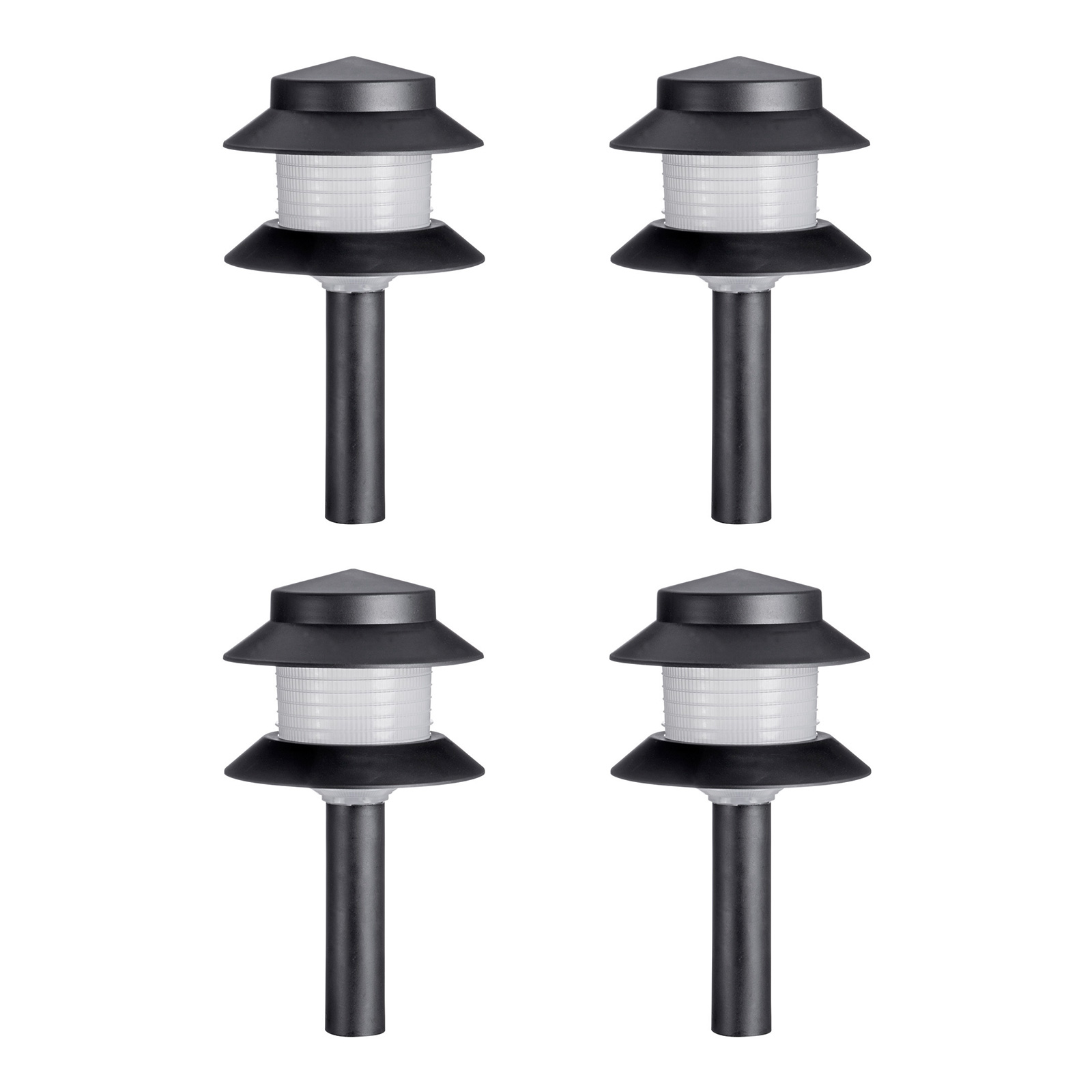 (Multi-Pack) 2-Tier Black Garden Path Lights 12V 2.5W LED Low Voltage DIY - Picture 10 of 13
