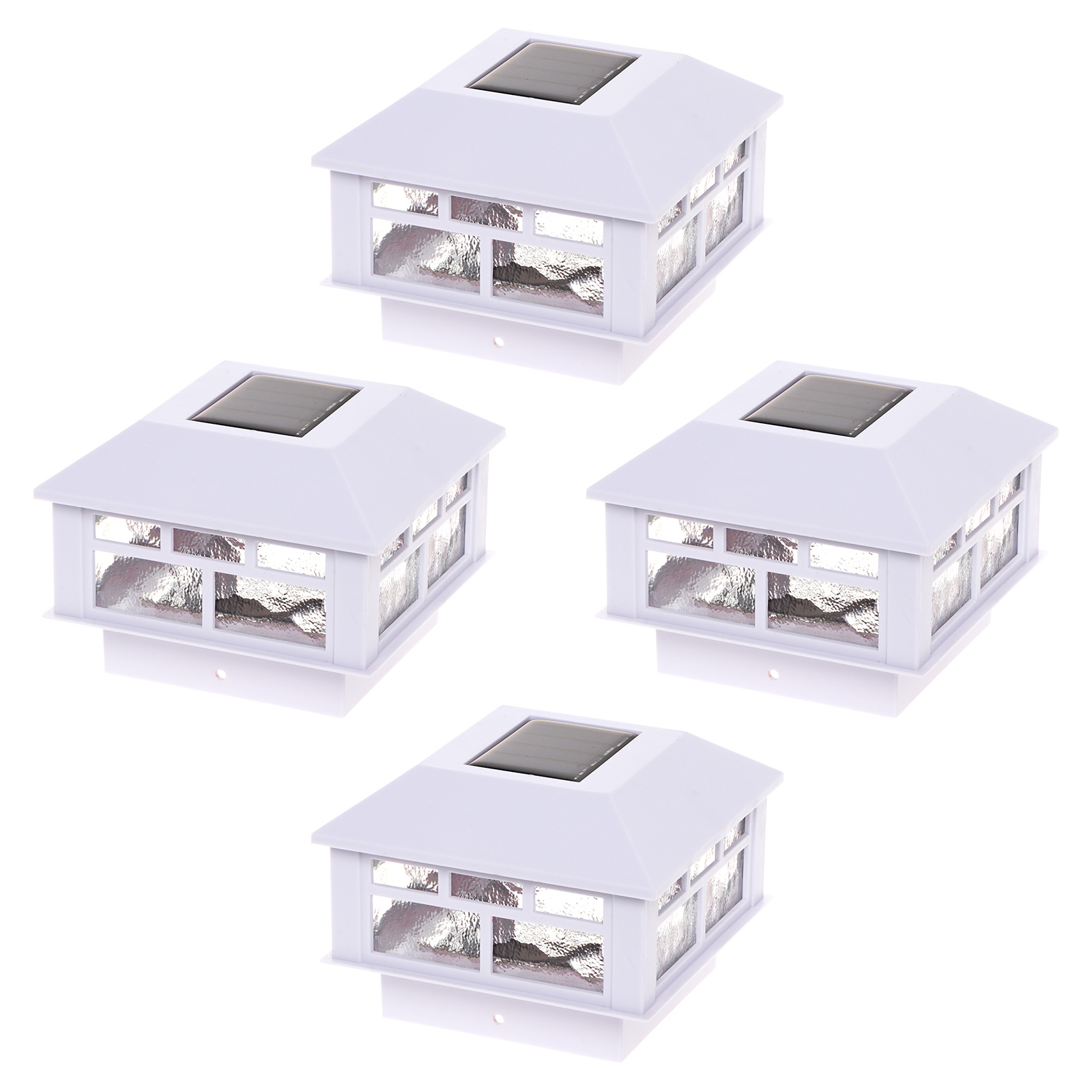 (Multi-Pack) Solar Powered LED Post Cap Deck Patio Garden Lights (White) - Picture 8 of 12