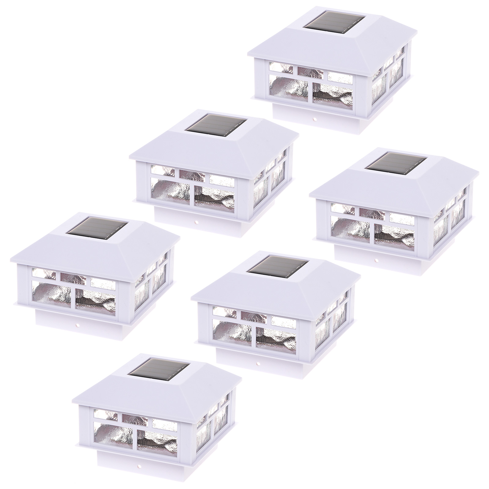 (Multi-Pack) Solar Powered LED Post Cap Deck Patio Garden Lights (White) - Picture 9 of 12
