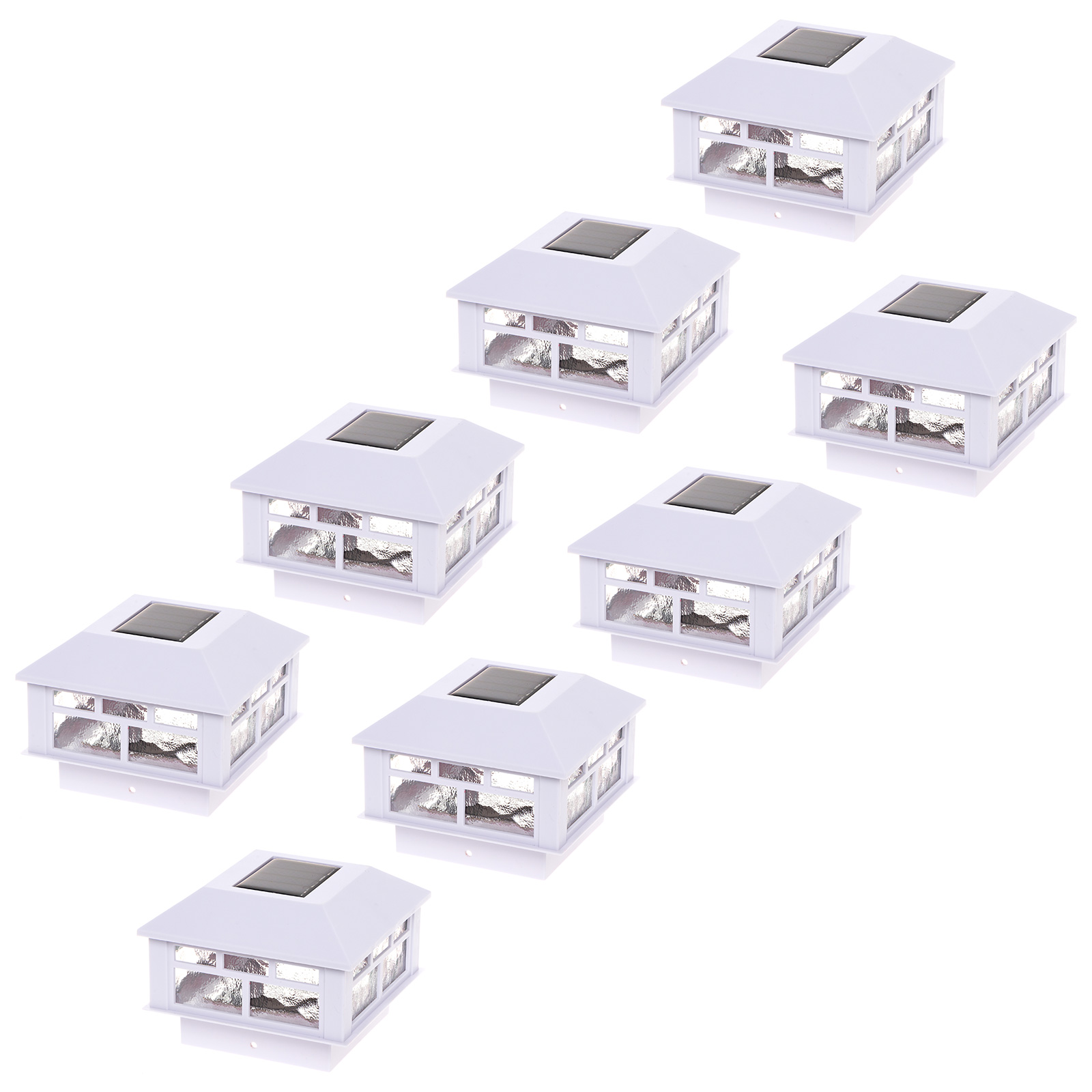(Multi-Pack) Solar Powered LED Post Cap Deck Patio Garden Lights (White) - Picture 10 of 12