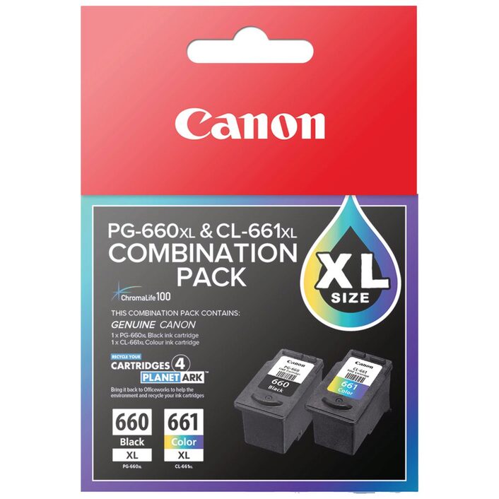 Canon Genuine 660XL & 661XL High Yield Value Pack Ink Cartridges