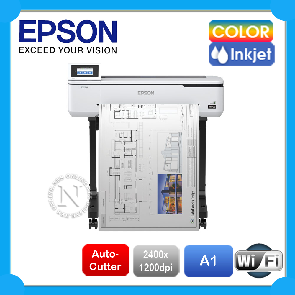 Epson SureColor T3160 A1 24" Large Format Wireless Color Inkjet Printer+Warranty eBay