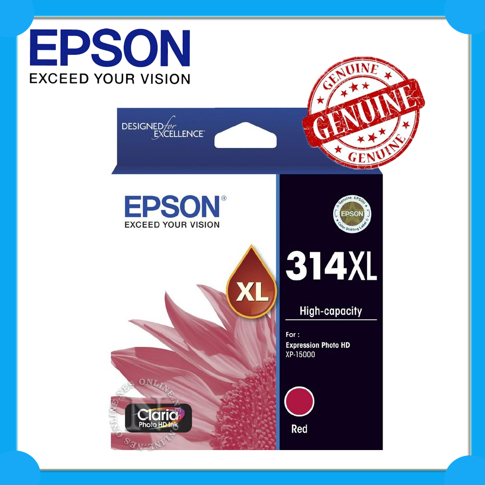 Epson Genuine #314XL RED High Yield Ink Cartridge for Photo XP-15000 (T01M592) 9314020624759 | eBay