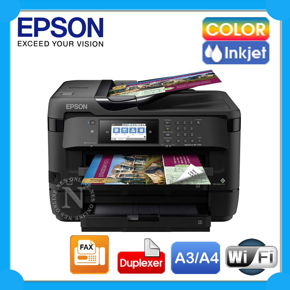 Epson WorkForce WF7720/7725 A3/A4 4in1 Wireless Inkjet Printer+Dual