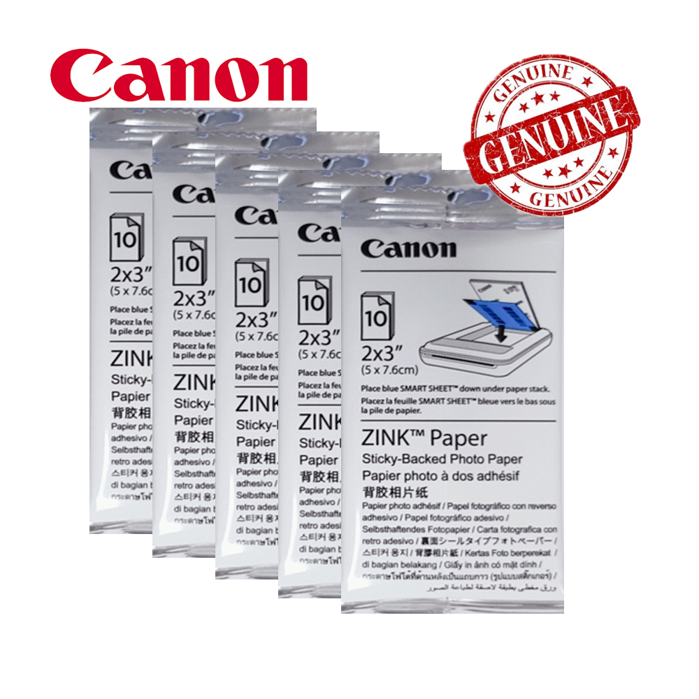 hp zink sticky backed photo paper 50 pack