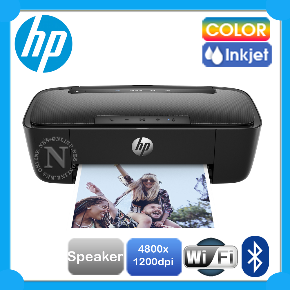 HP AMP120 Inkjet WiFi Printer+Bluetooth BT SPEAKER Builtin 65 Ink[P