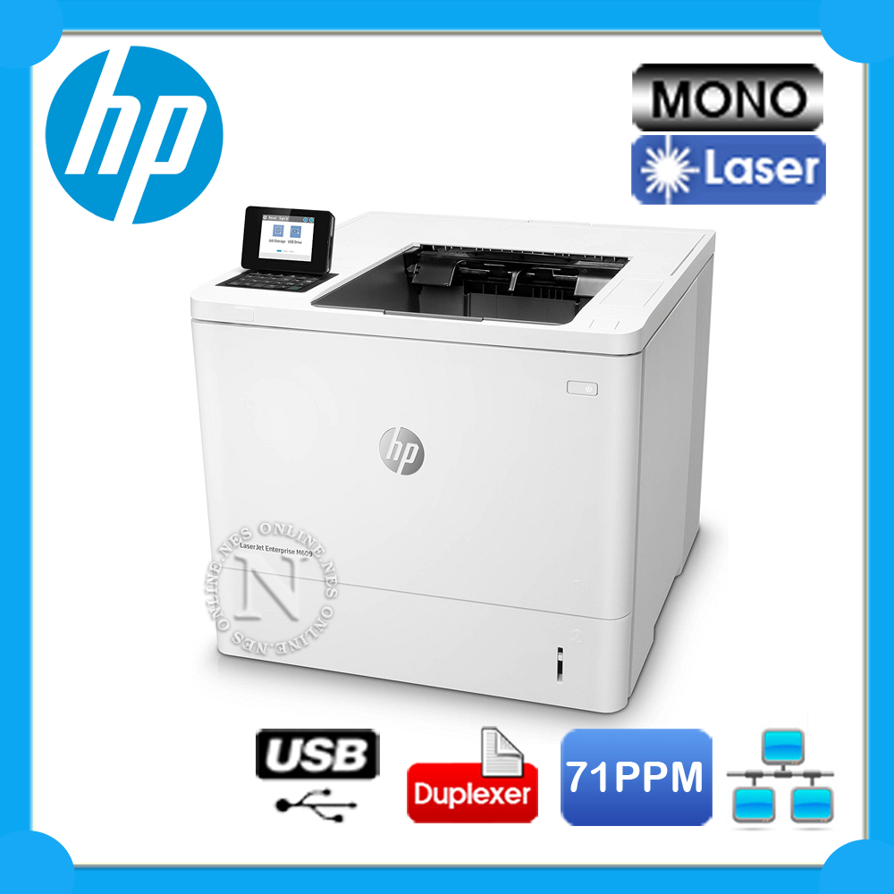 Hp Laserjet Enterprise M609dn Network Mono Laser Printer Duplexer