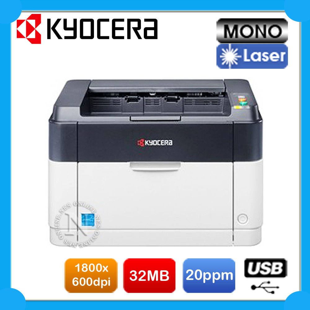 Kyocera ECOSYS FS1041 B&W Mono Laser USB Printer 20PPM/32MB+Warranty w
